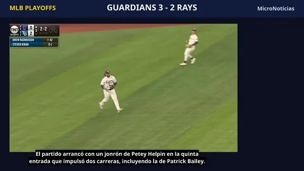Guardians retoman ventaja en la serie contra Rays