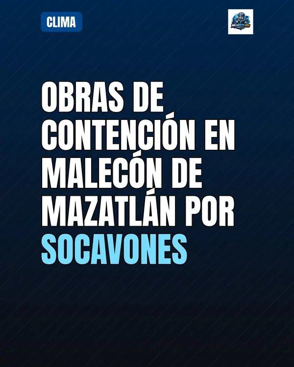 Obras de contención en malecón de Mazatlán por socavones