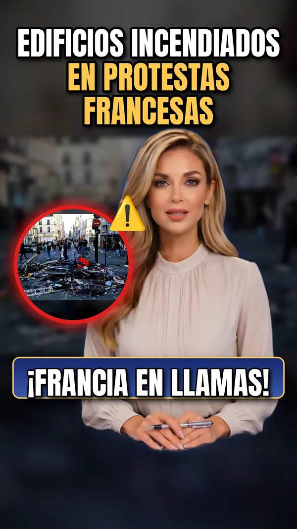 Edificios incendiados en protestas francesas