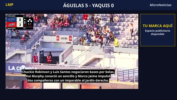 Resumen MicroNoticias | Águilas de Mexicali barran a Yaquis en serie inaugural