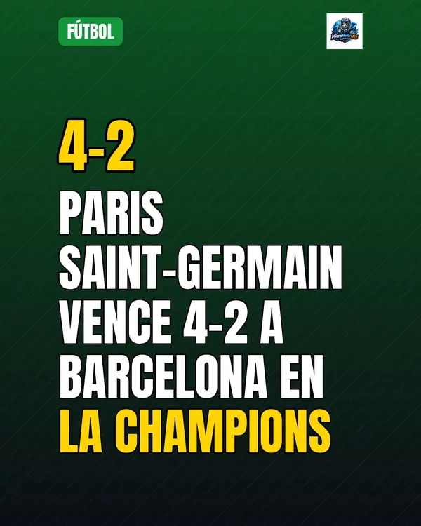 Paris Saint-Germain vence 4-2 a Barcelona en la Champions