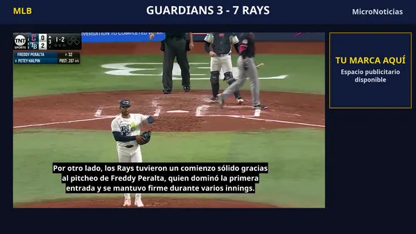 Resumen MicroNoticias | Rays vencen a Guardians y están a un triunfo de la Serie Mundial