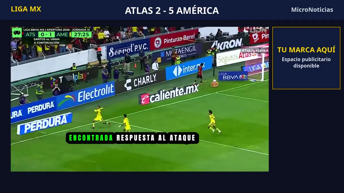 América 5-2 Atlas: resumen en video y goles (21 de octubre)
