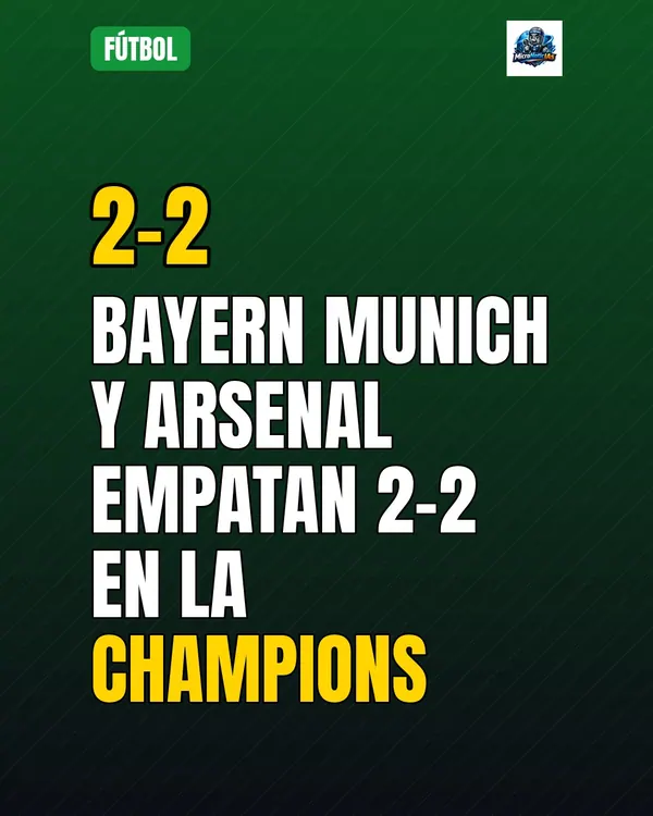 Bayern Munich y Arsenal empatan 2-2 en la Champions