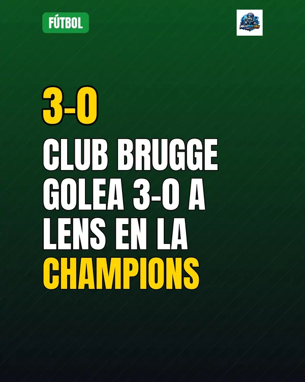 Club Brugge golea 3-0 a Lens en la Champions