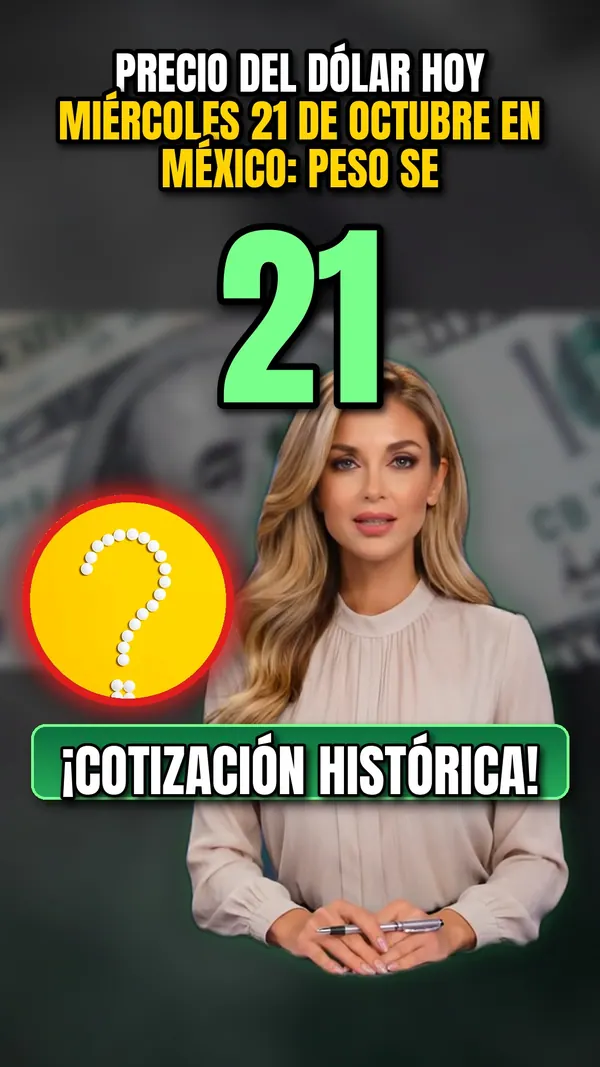 Dólar se cotiza a 18,49 pesos mexicanos este miércoles 21 de octubre