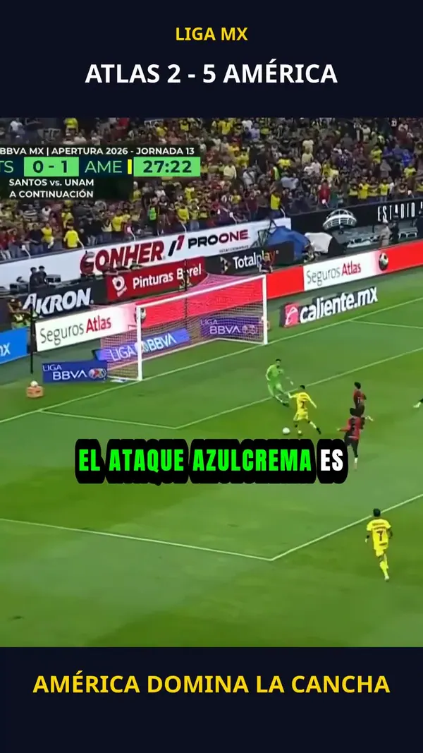 América domina la cancha | Atlas 2 - 5 América