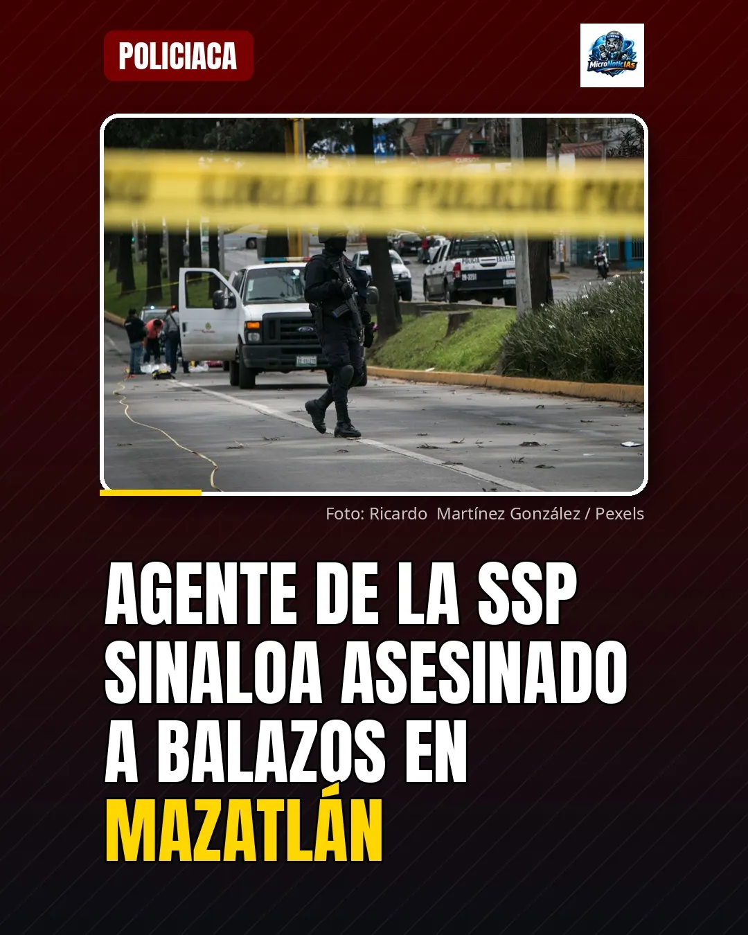 Agente de la SSP Sinaloa asesinado a balazos en Mazatlán
