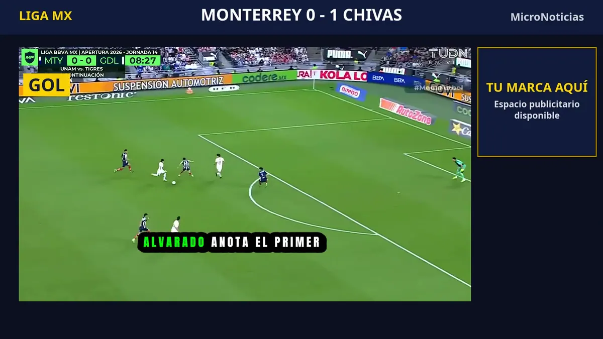Chivas 1-0 Monterrey: resumen en video y goles (24 de octubre)