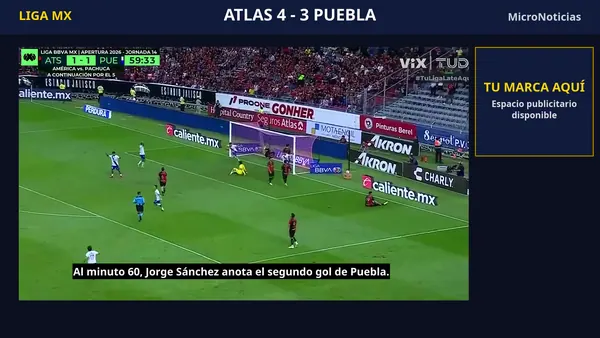 Atlas 4-3 Puebla: resumen en video y goles (25 de octubre)