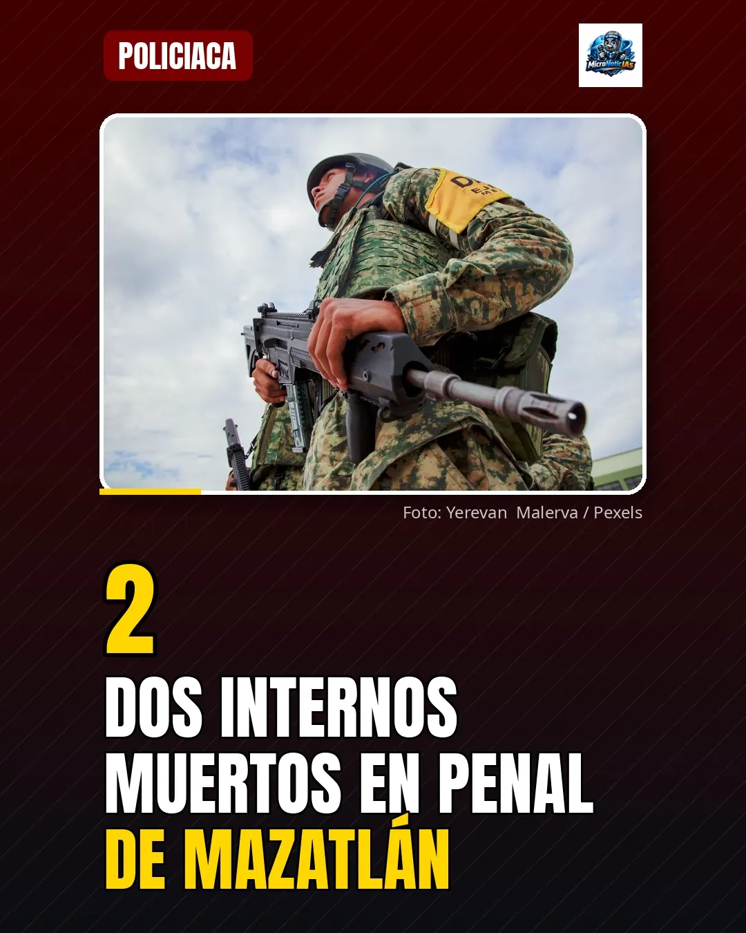 Dos internos muertos en penal de Mazatlán