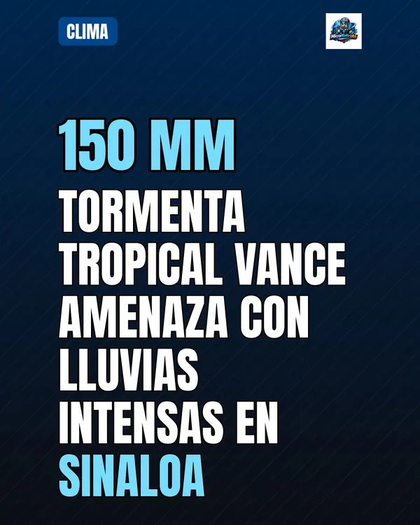 Tormenta tropical Vance amenaza con lluvias intensas en Sinaloa