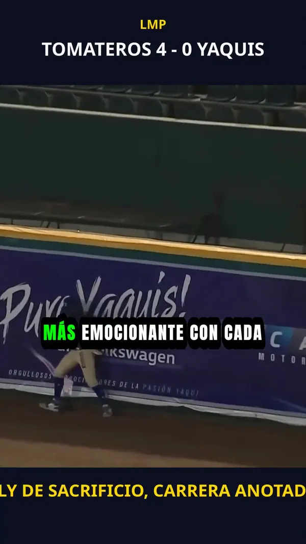 Fly de sacrificio, carrera anotada | Tomateros 4 - 0 Yaquis