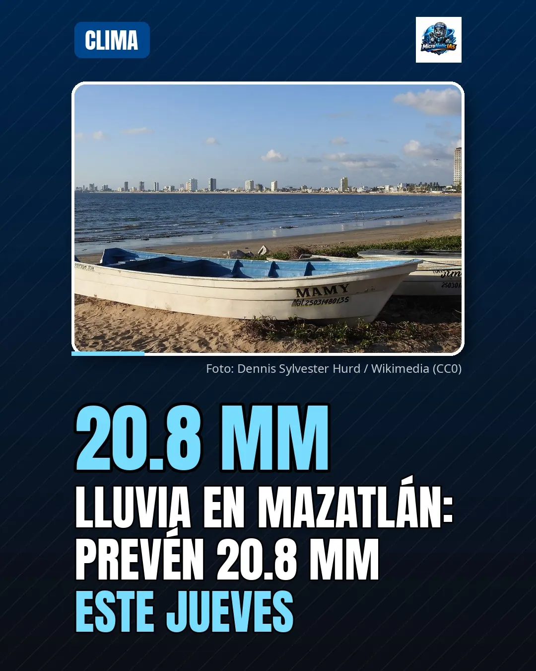 Mazatlán tendrá lluvia del 100% este jueves