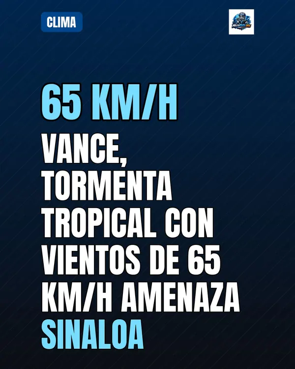 Tormenta tropical Vance con vientos de 65 km/h amenaza Sinaloa