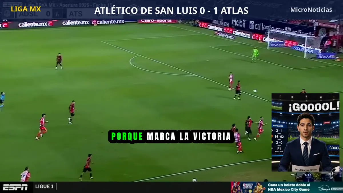 Atlas 1-0 Atlético de San Luis: resumen en video y goles (30 de octubre)