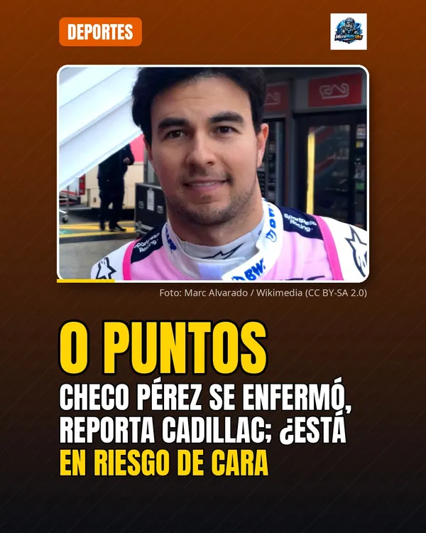 Checo Pérez llega a GP de México con cero puntos tras 18 carreras con Cadillac